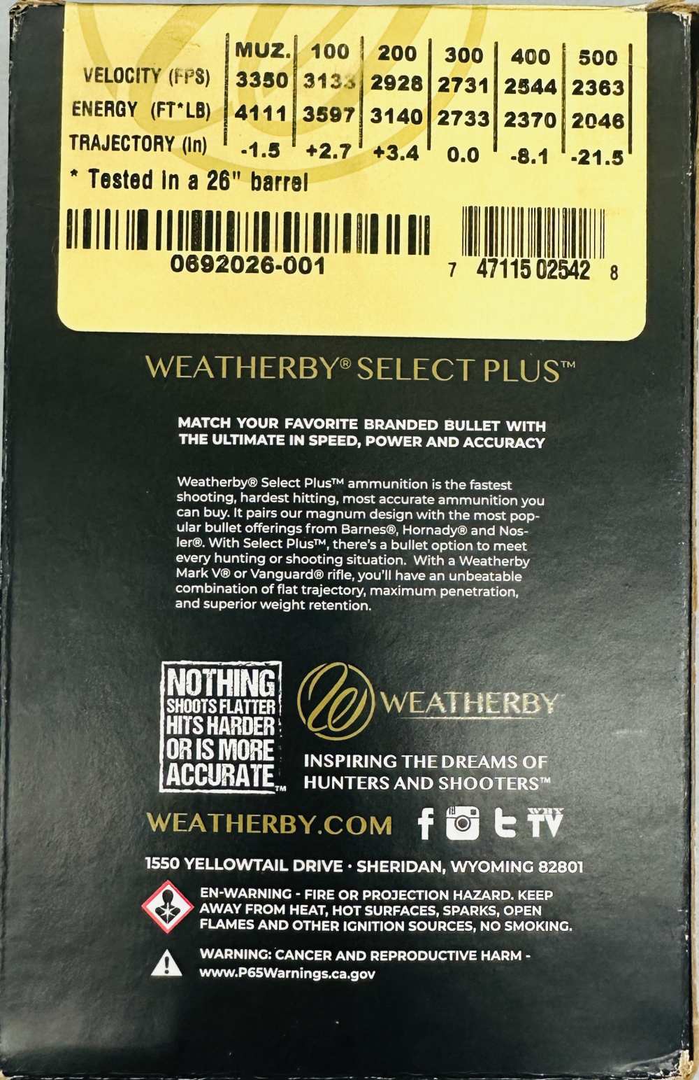 Weatherby ammo - .300 Weatherby Magnum - 165-Grain Ballistic Tip - 60 Rds.-img-3