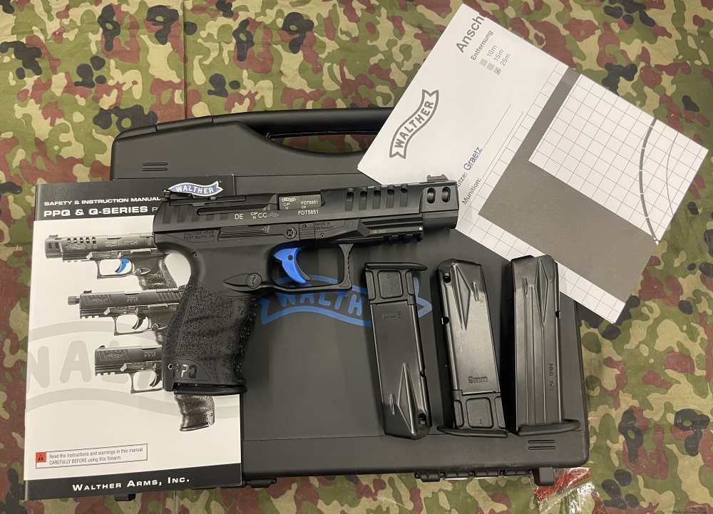 LNIB Walther PPQ Q5 Match 9mm Optics Ready Pistol w/ 4 mags Box, Etc-img-0