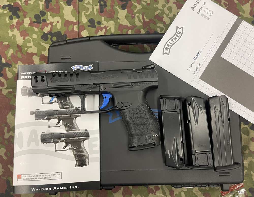 LNIB Walther PPQ Q5 Match 9mm Optics Ready Pistol w/ 4 mags Box, Etc-img-1
