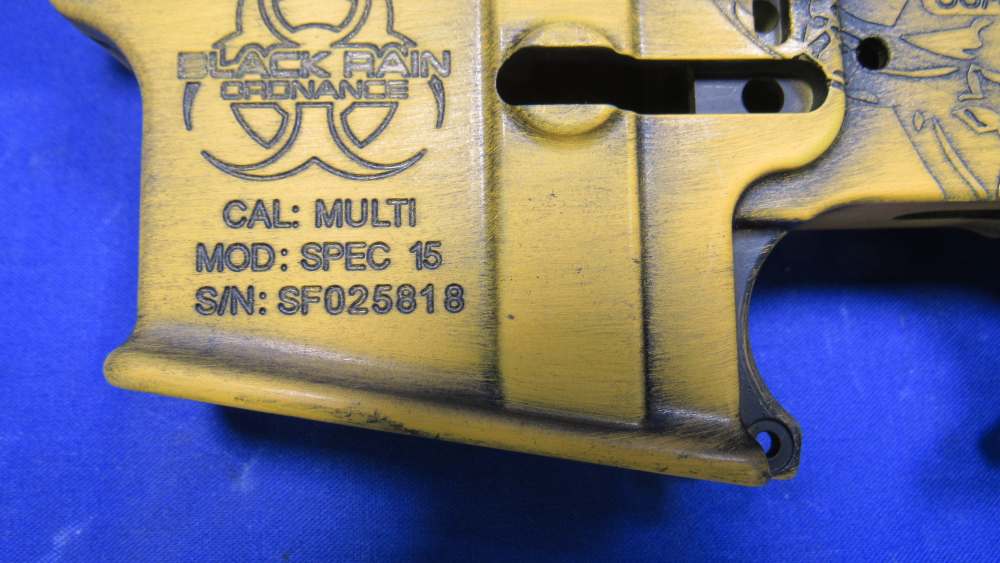 Black Rain Spec-15 Forged AR-15 Receiver Set + Rail w/ Custom Gadsden Snake-img-2