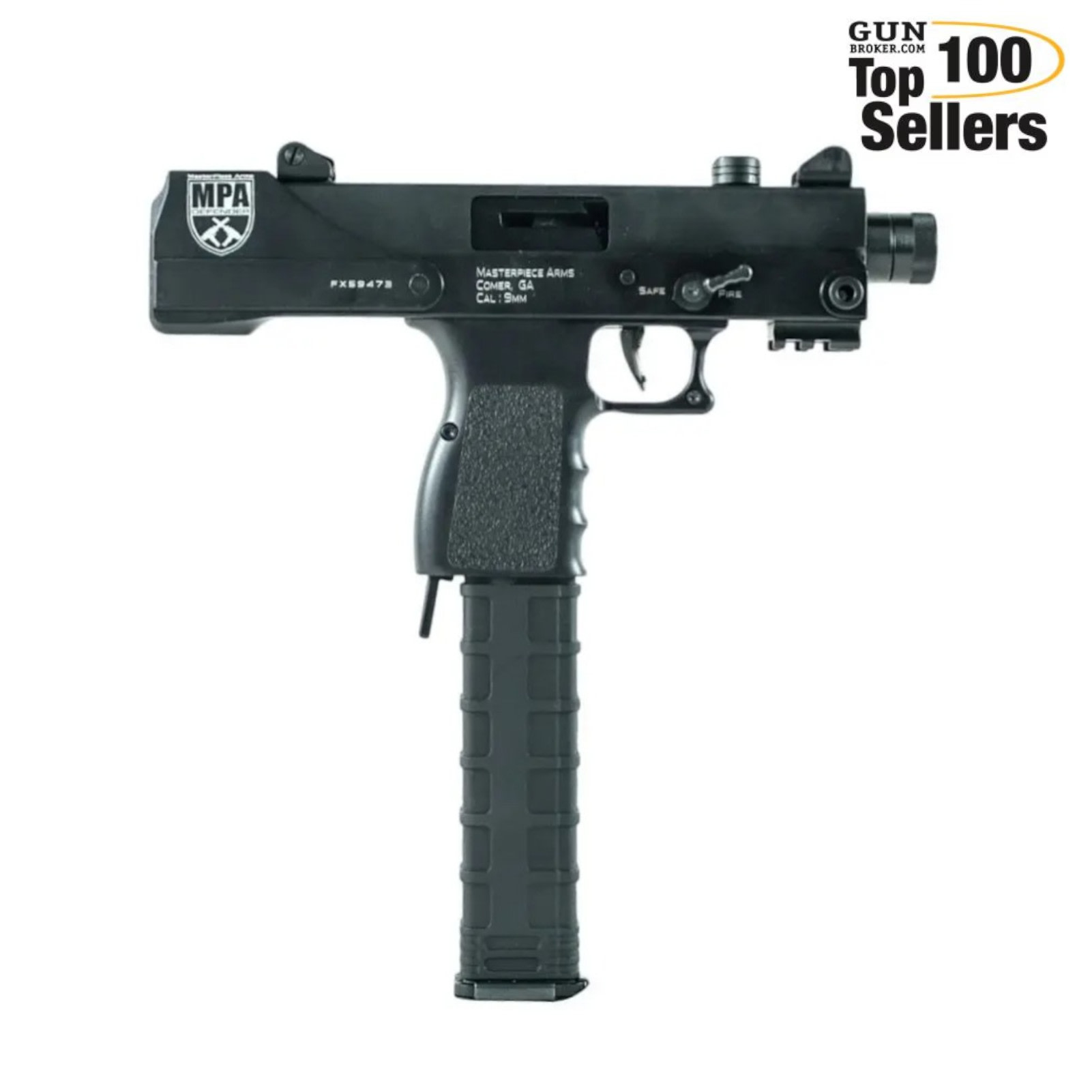 MasterPiece Arms 30T Defender 9mm Luger 4.5" 30rd Blk Cerakote Pistol-img-0