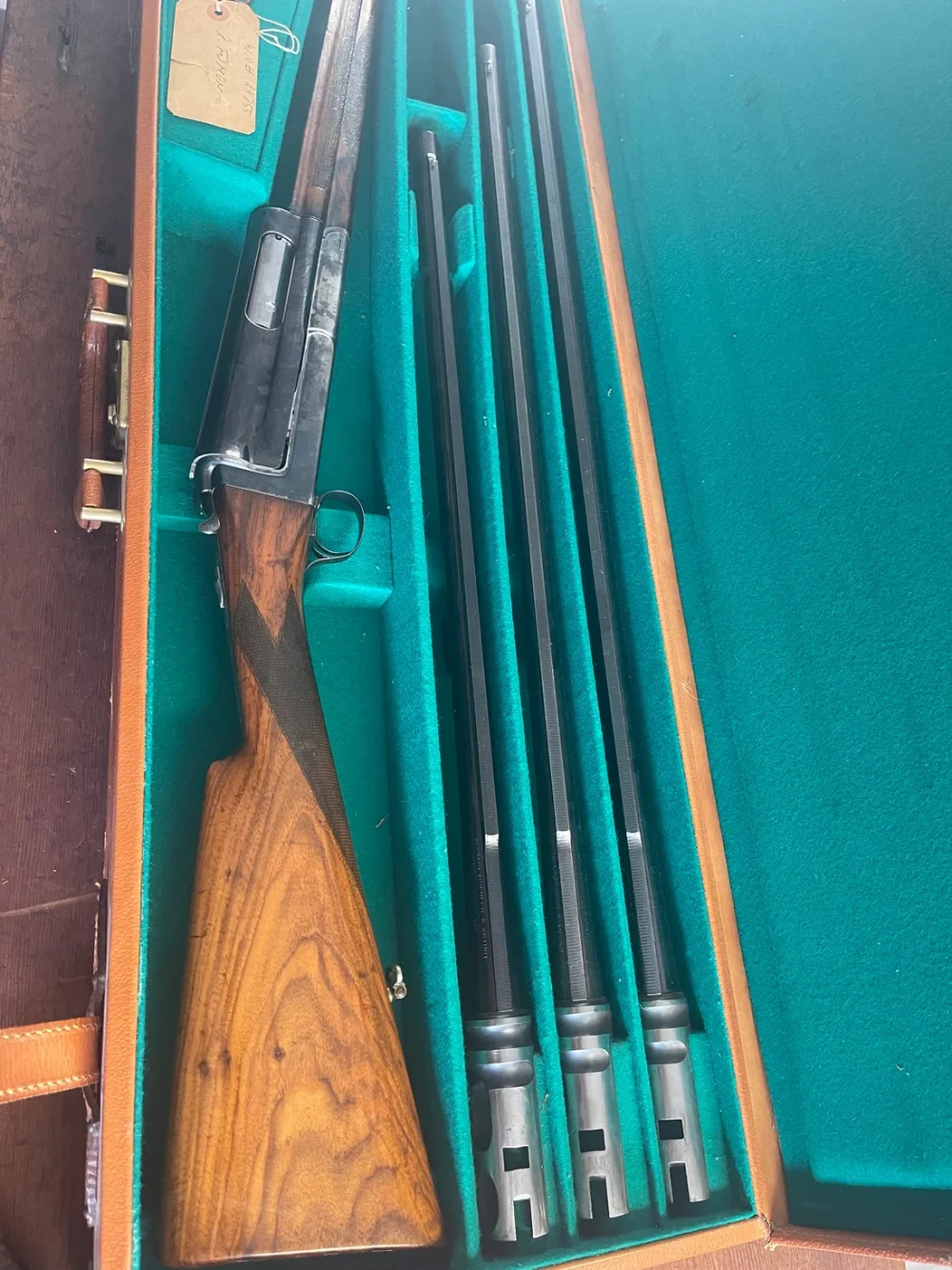 Exceptional 1950’s Cosmi Brevettato Special-Order 12 Gauge-Three Barrel Set-img-12