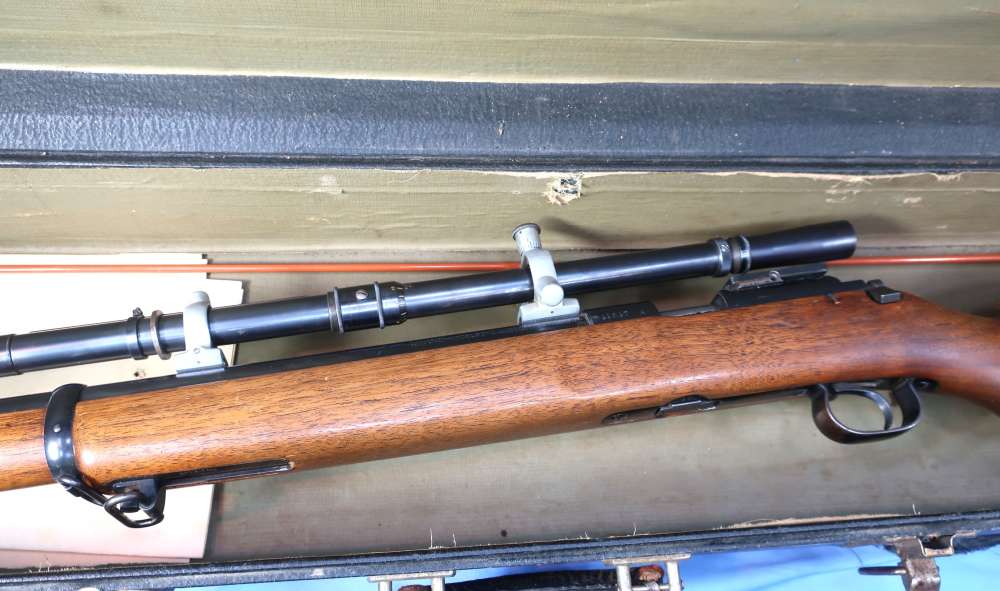 Winchester 52 22LR Target Rifle w/JW Fecker Scope, Case, Marbles Sight 1938-img-28