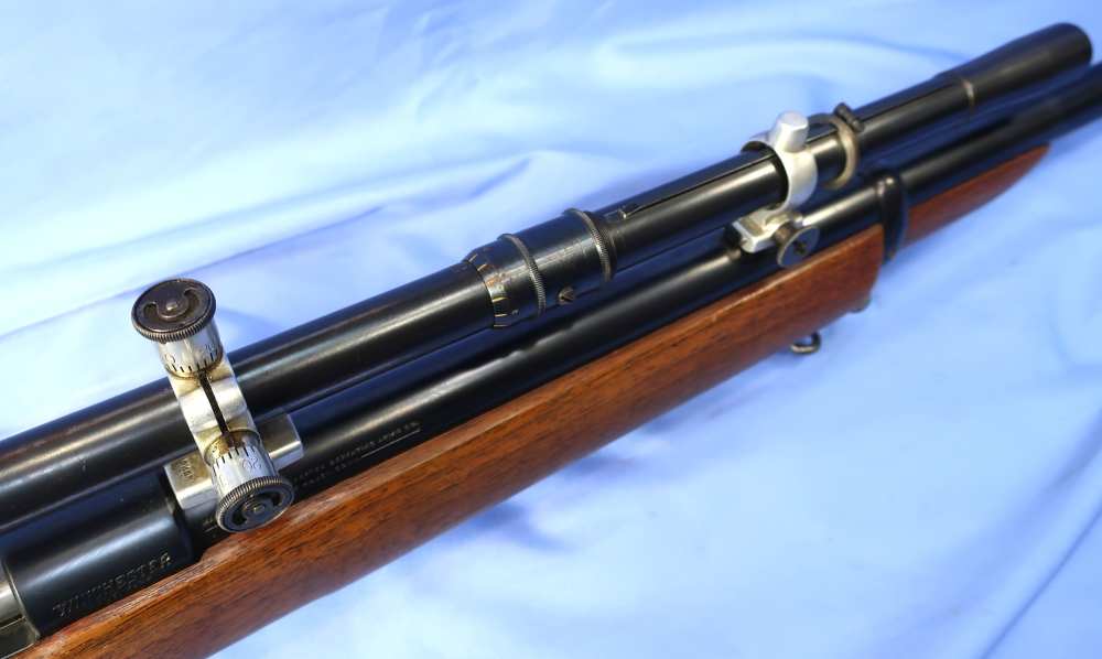 Winchester 52 22LR Target Rifle w/JW Fecker Scope, Case, Marbles Sight 1938-img-8