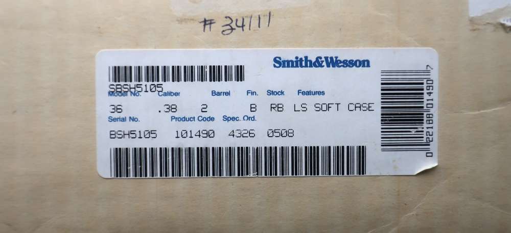 Smith & Wesson 36-7 Lady Smith 38 Special w/Box, Case 1990's -img-13