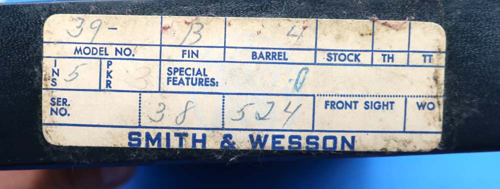 Smith & Wesson Model 39 No Dash 9mm Late 1960's C&R-img-11