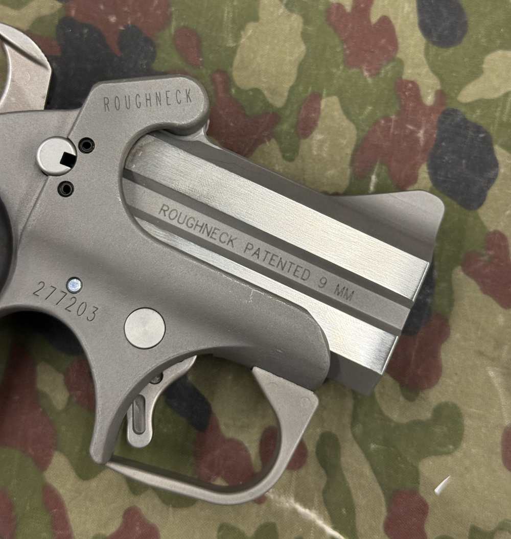 Bond Arms 9mm Roughneck Derringer 2 Shot Hide-a-Pistol w/Box, etc Looks New-img-5