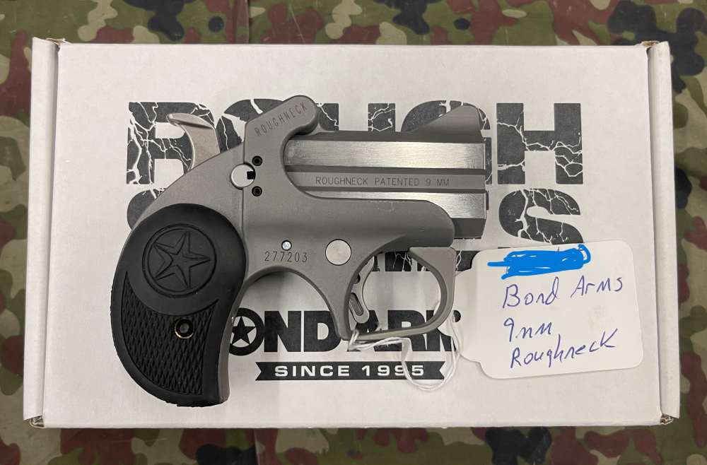 Bond Arms 9mm Roughneck Derringer 2 Shot Hide-a-Pistol w/Box, etc Looks New-img-2