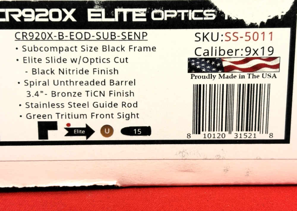 Factory New Shadow Systems CR920X Elite 9mm Pistol No Reserve!-img-9