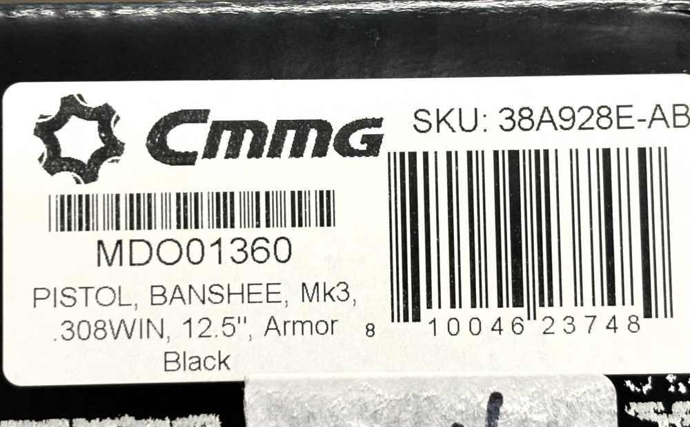 Factory New CMMG Banshee MK3 12.5'' .308Win Pistol Armor Black!-img-9