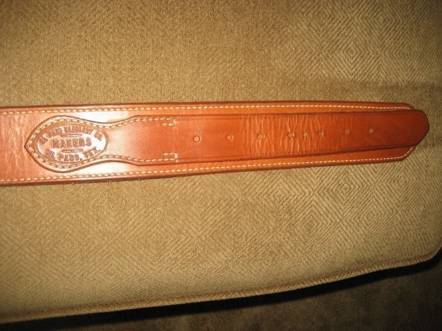 EL PASO SADDLERY RANGER BELT SUEDE LINED 38" !!-img-3