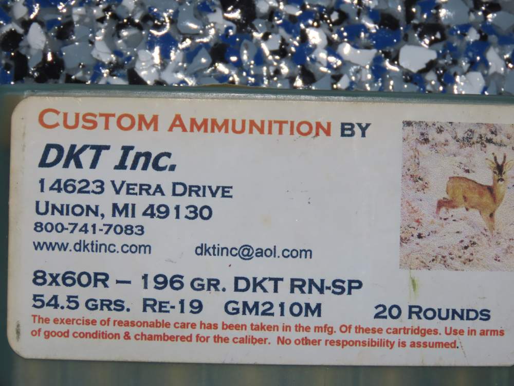 Two Boxes Custom DKT, Inc. 8x60R Vintage German Rifle Ammo-img-4