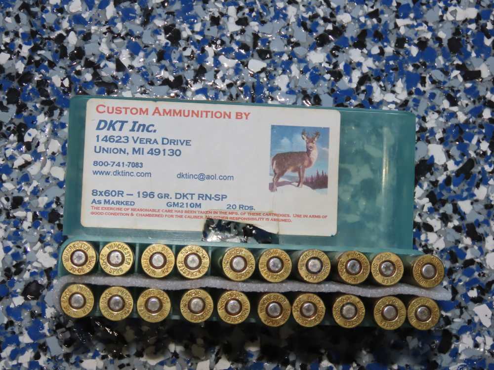 Two Boxes Custom DKT, Inc. 8x60R Vintage German Rifle Ammo-img-7