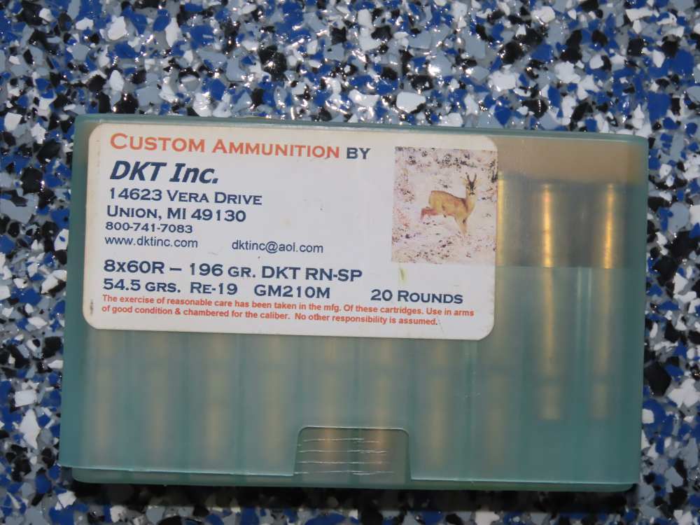 Two Boxes Custom DKT, Inc. 8x60R Vintage German Rifle Ammo-img-3