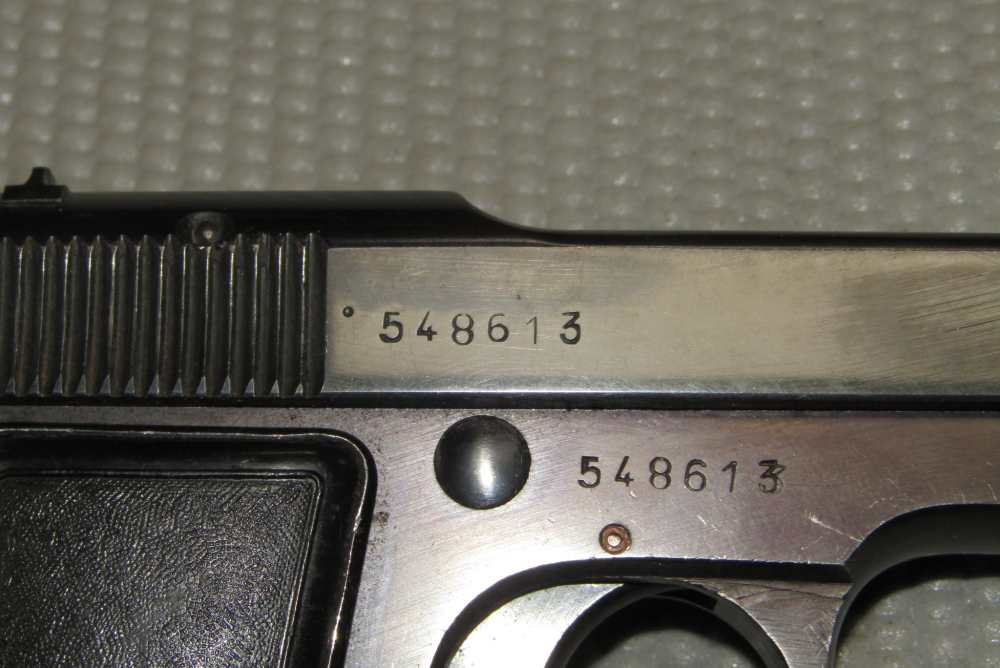 Beretta 1935 7.65mm Brevettata Made in 1944 Occupation 4UT Marked C&R OK-img-10