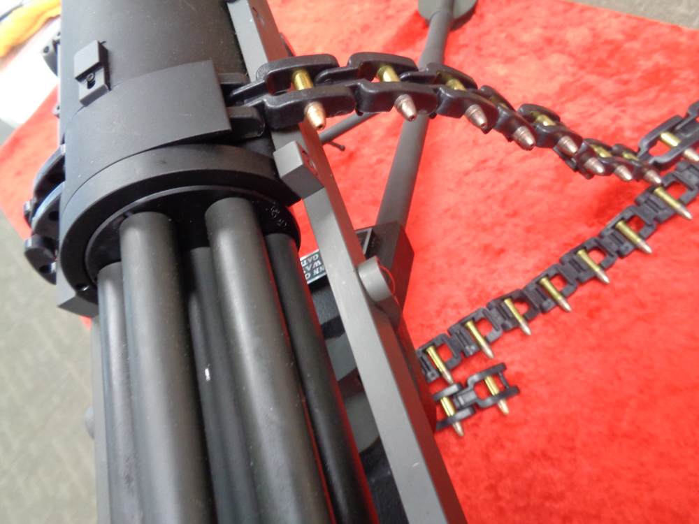 Tippman Ordnance 22 GATLING GUN 22LR 6 Barrel w TRIPOD Belt Feed WE TRADE-img-5