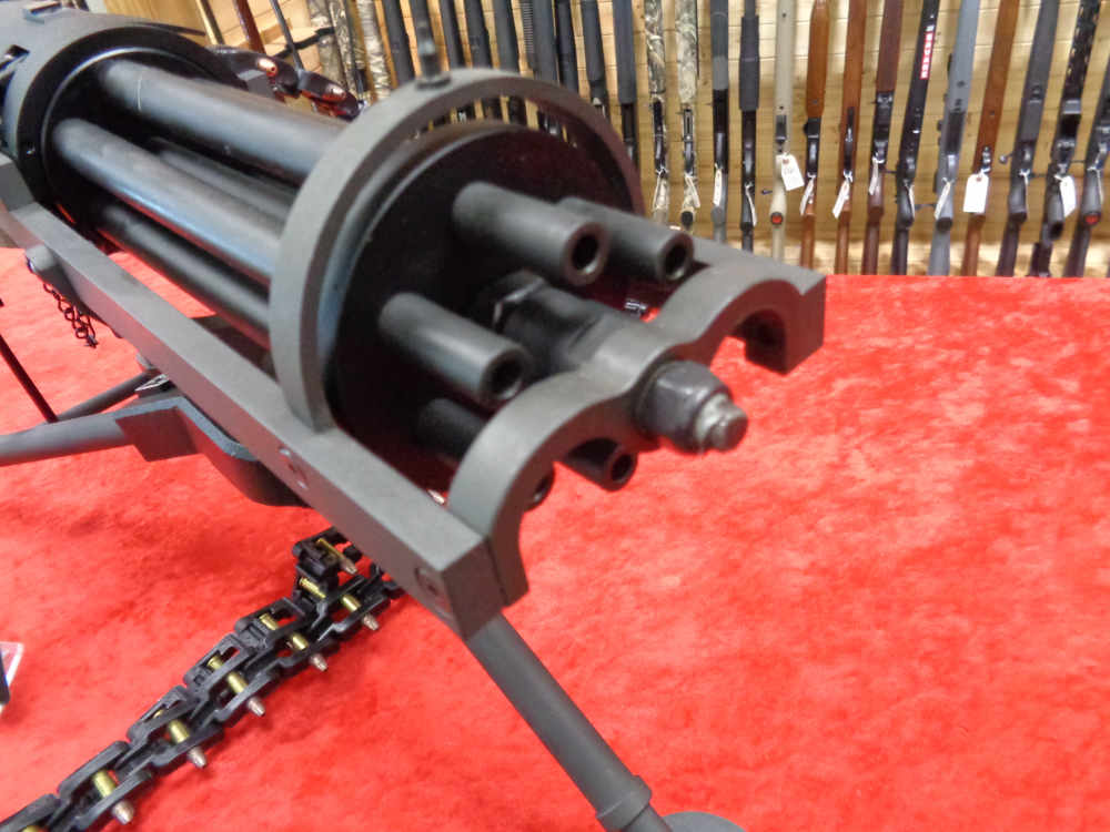 Tippman Ordnance 22 GATLING GUN 22LR 6 Barrel w TRIPOD Belt Feed WE TRADE-img-1