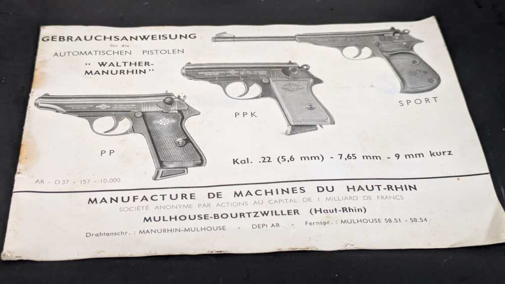 Manhurin/Walther PP Original Box w/ User Manual-img-2
