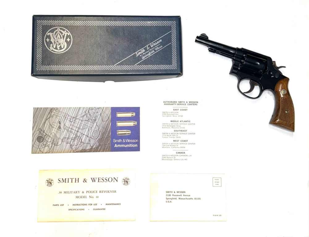 MINT! SMITH & WESSON MODEL 10 BLUED .38 SPECIAL ORIG BOX & PAPERWORK $.01 -img-3