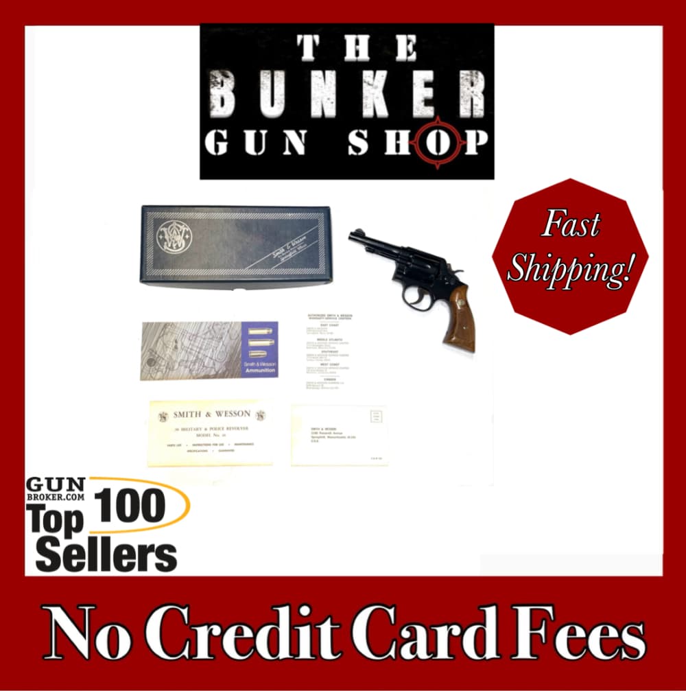 MINT! SMITH & WESSON MODEL 10 BLUED .38 SPECIAL ORIG BOX & PAPERWORK $.01 -img-0