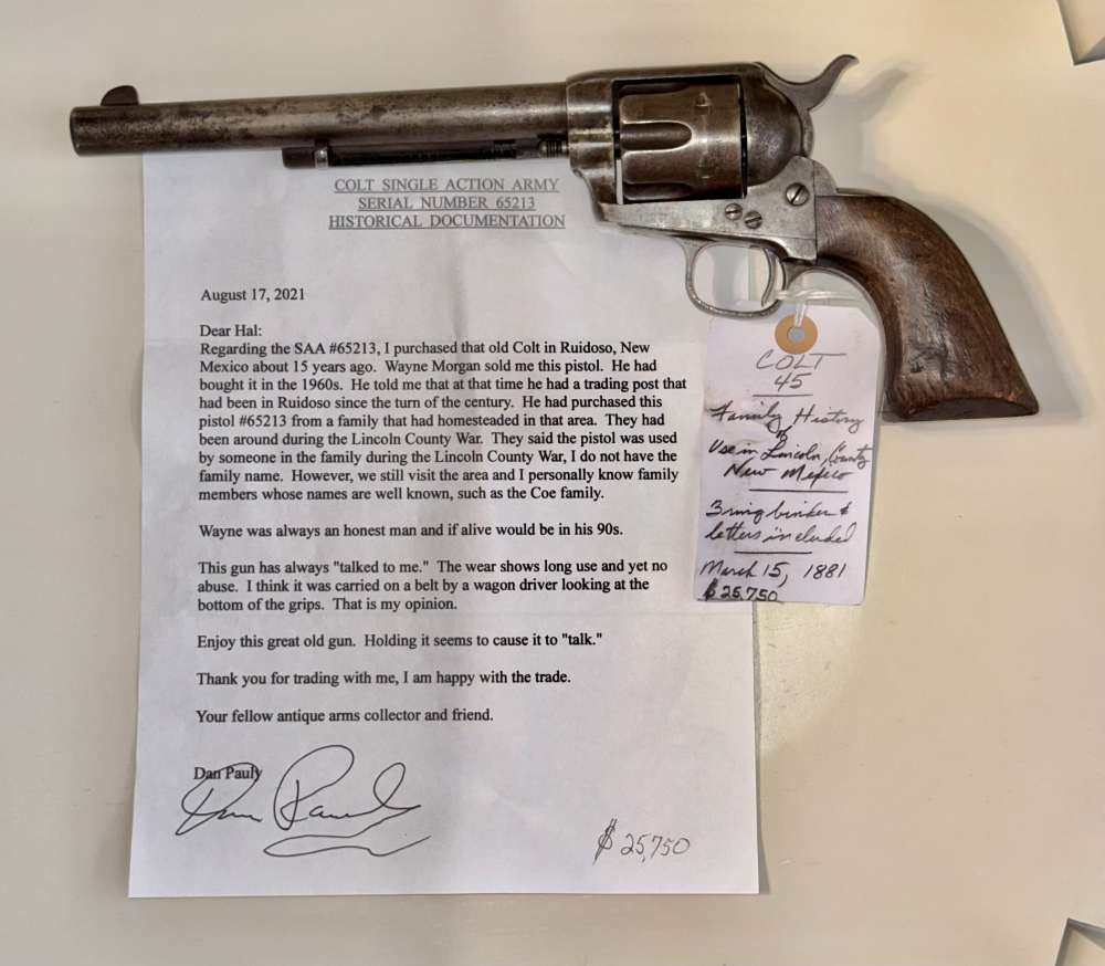 NEW MEXICO LINCOLN COUNTY WARS, COLT .45 SINGLE ACTION.-img-0