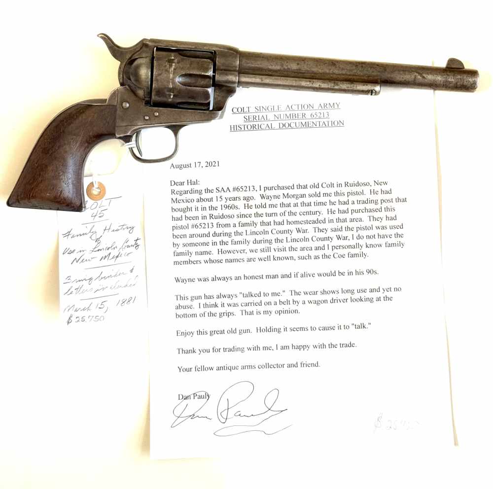NEW MEXICO LINCOLN COUNTY WARS, COLT .45 SINGLE ACTION.-img-3