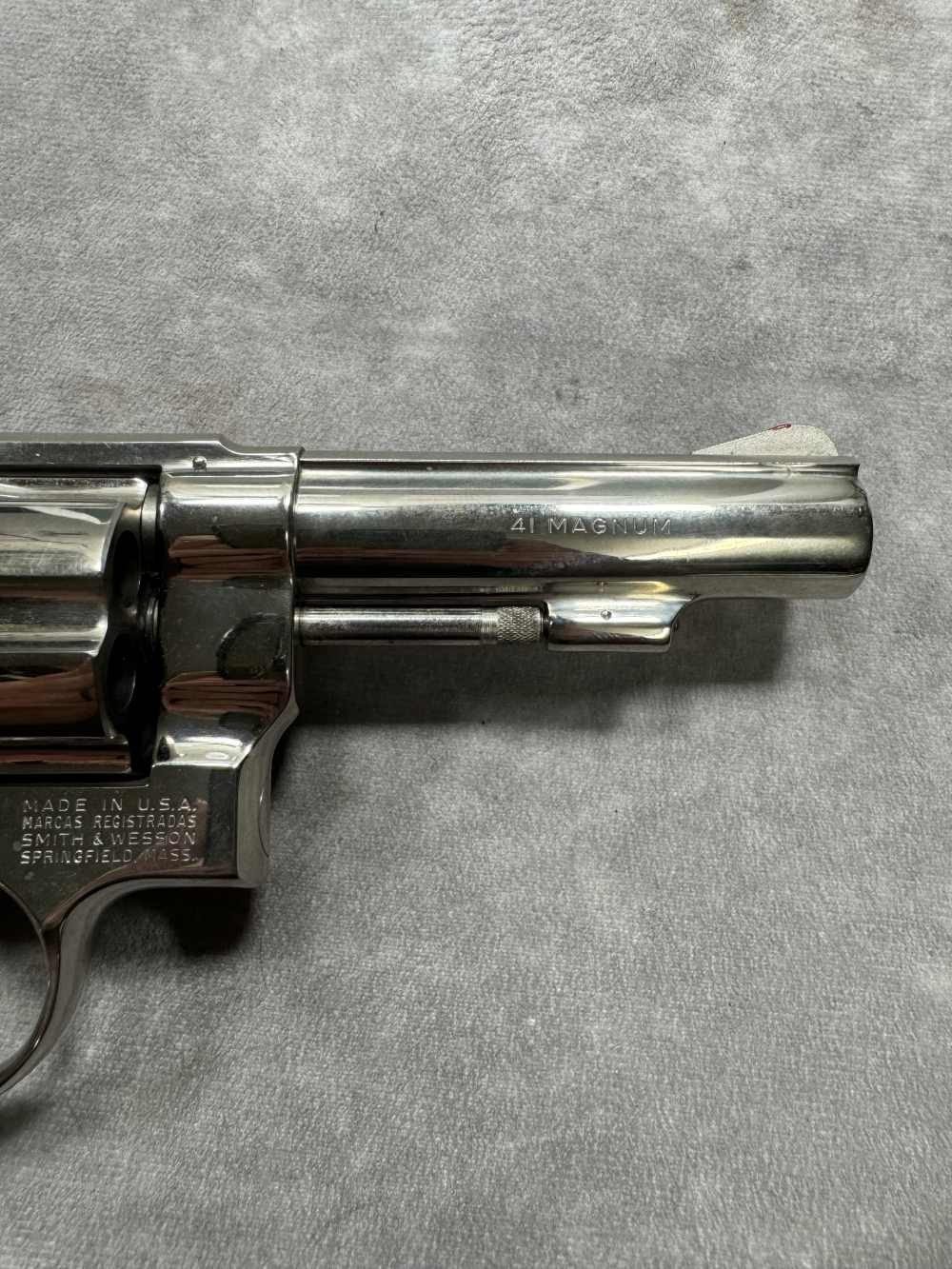 USED! SMITH & WESSON MODEL 58 NICKEL FINNISH .41 REM MAG $.01 PENNY-img-22