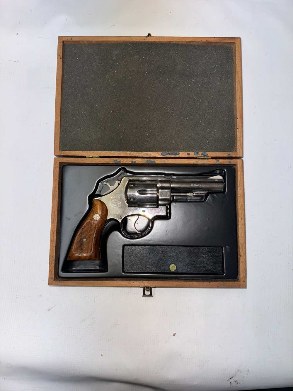 USED! SMITH & WESSON MODEL 58 NICKEL FINNISH .41 REM MAG $.01 PENNY-img-3
