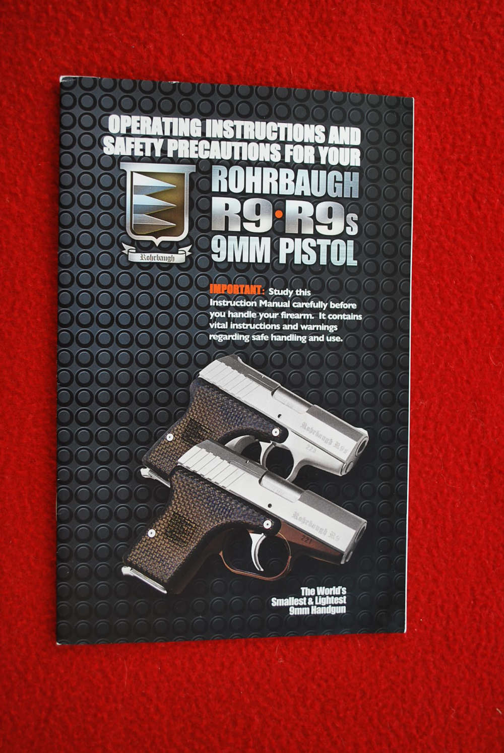 Rohrbaugh R9, R9s Manuals that Came from the Factory with the Pistol-img-2