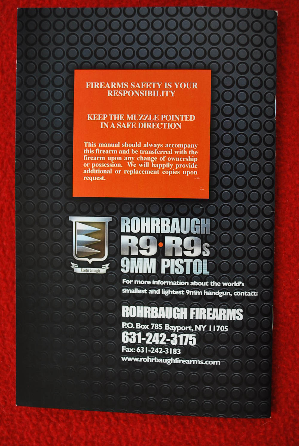 Rohrbaugh R9, R9s Manuals that Came from the Factory with the Pistol-img-6