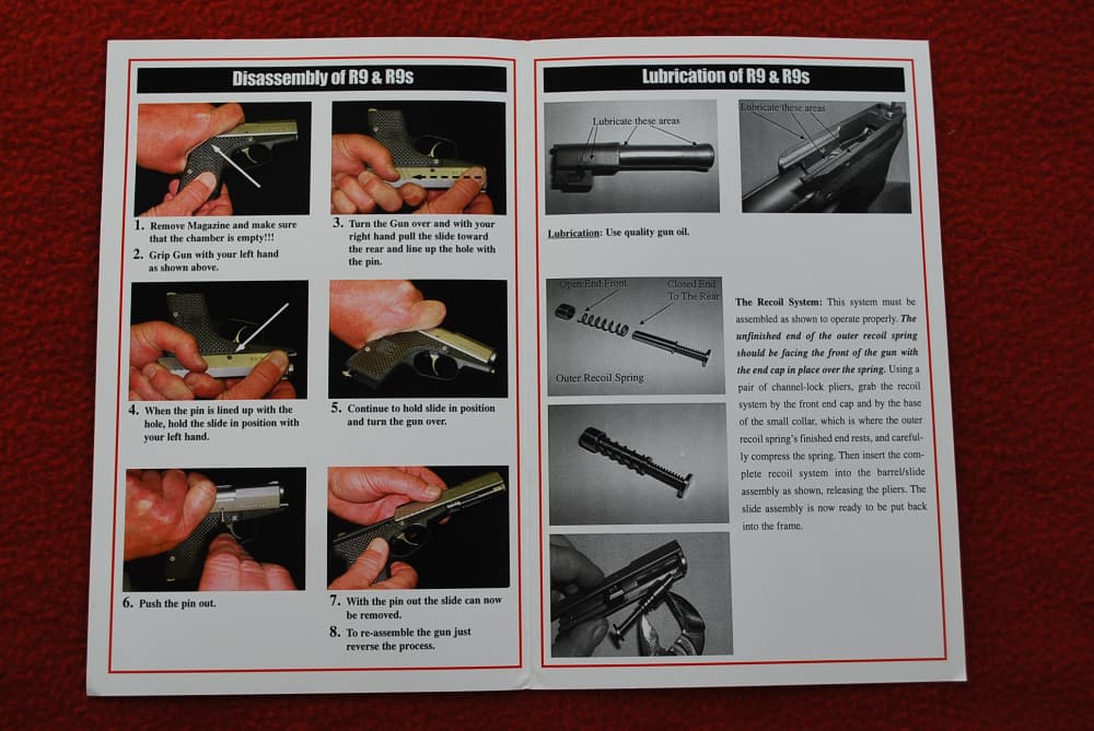 Rohrbaugh R9, R9s Manuals that Came from the Factory with the Pistol-img-8