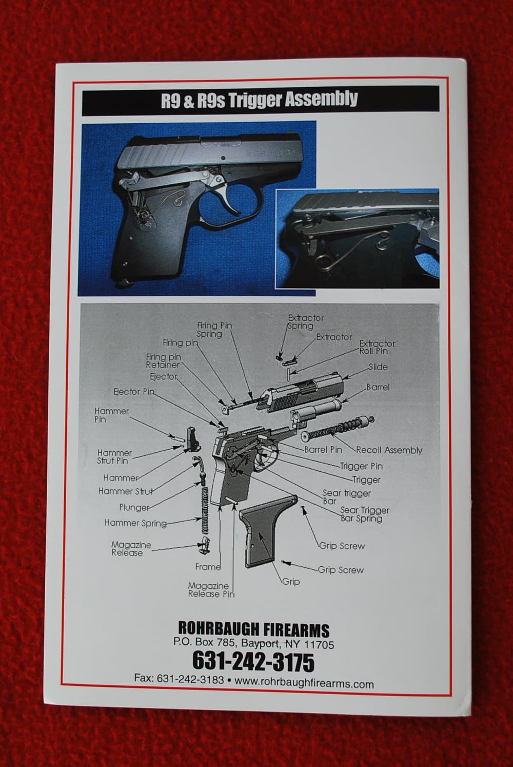 Rohrbaugh R9, R9s Manuals that Came from the Factory with the Pistol-img-9