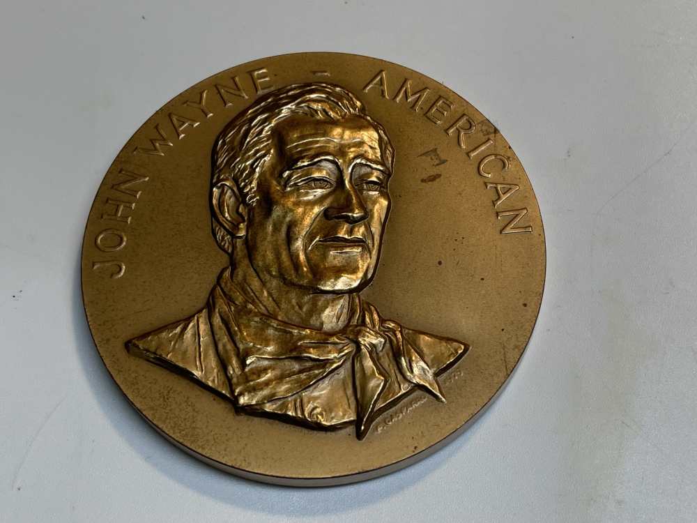 John Wayne brass collectible medallion-img-0