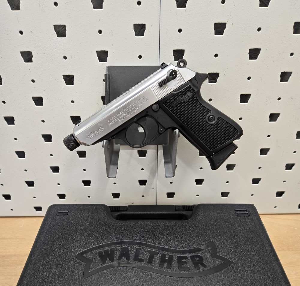 Walther PPK/s Threaded 3" 22lr Nickel / Black Two Tone Semi Auto 10rd-img-0