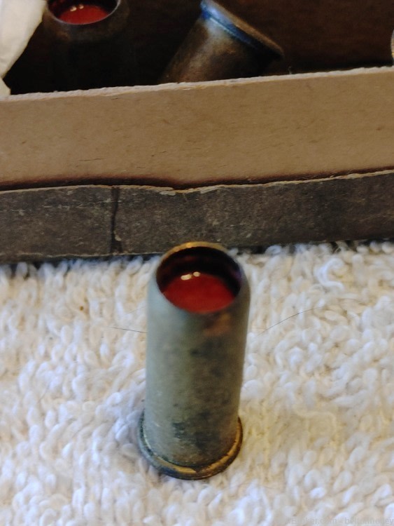 Vintage .38 Blank Cartridges Box with 5 blank rounds by Frankford Arsenal-img-2