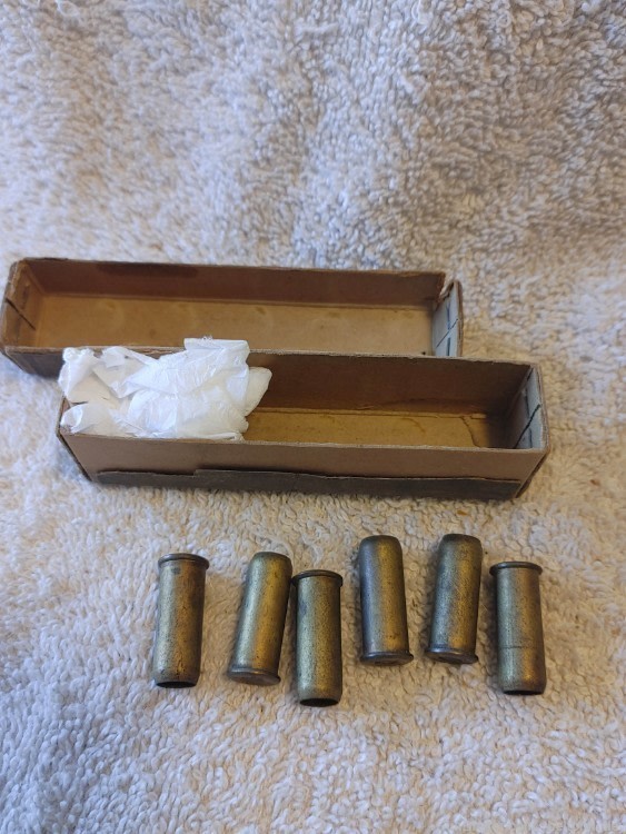 Vintage .38 Blank Cartridges Box with 5 blank rounds by Frankford Arsenal-img-8