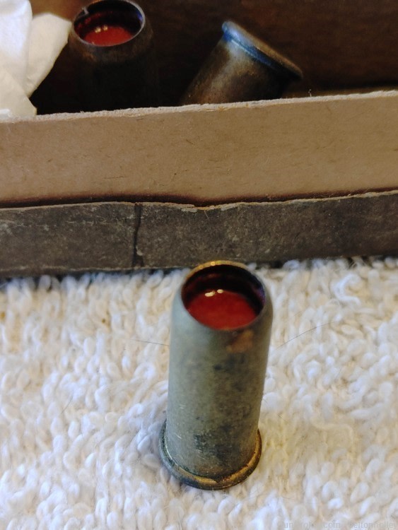 Vintage .38 Blank Cartridges Box with 5 blank rounds by Frankford Arsenal-img-6