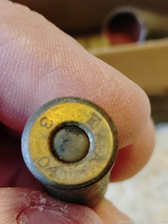Vintage .38 Blank Cartridges Box with 5 blank rounds by Frankford Arsenal-img-5