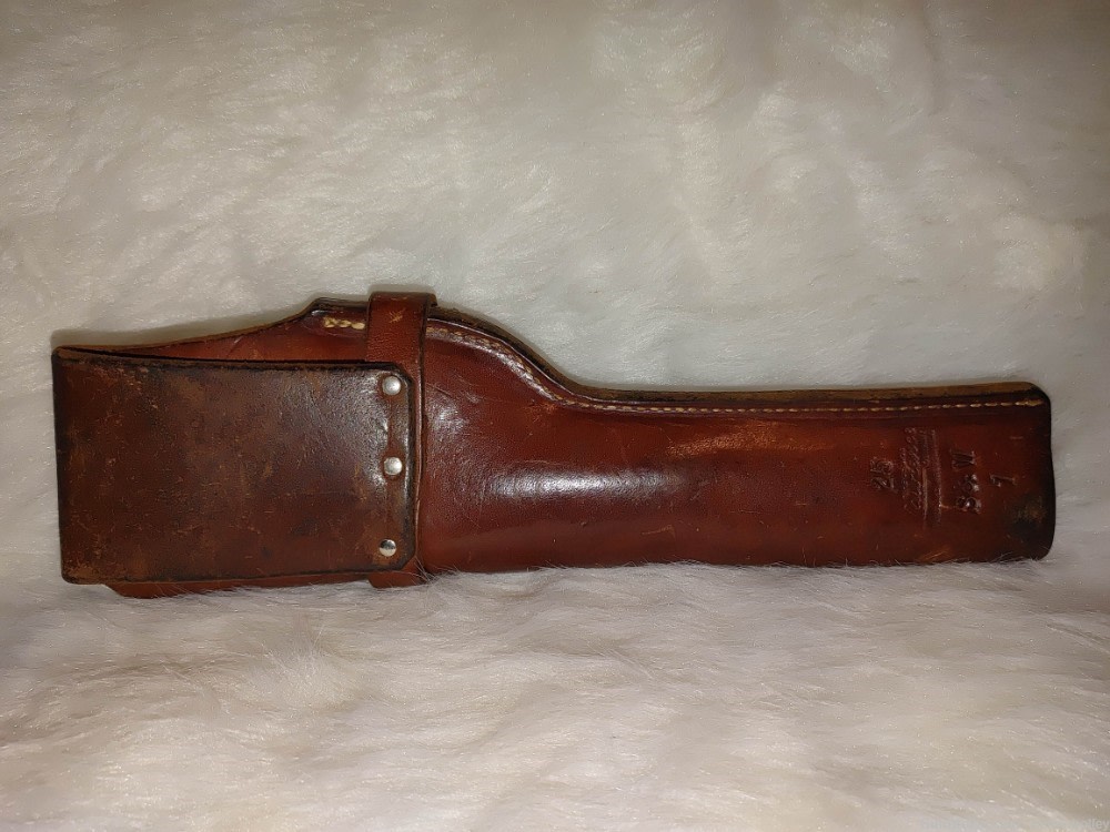 VINTAGE SMITH & WESSON LAWRENCE #25 #7 RH LEATHER HOLSTER-img-2