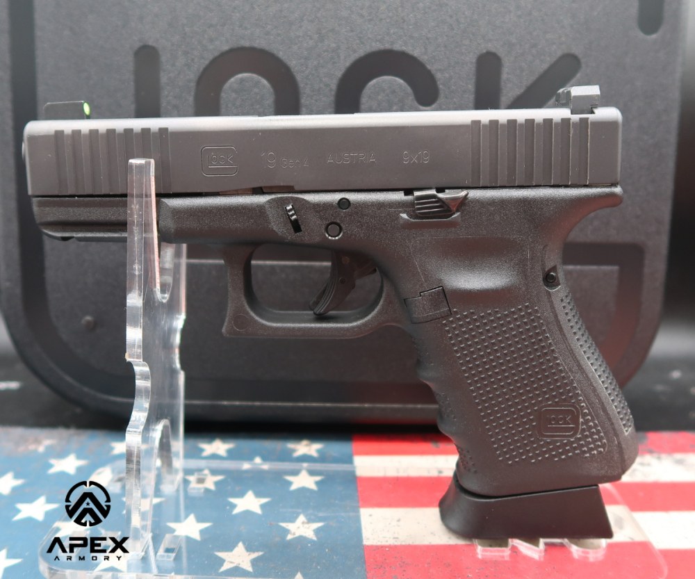 Glock 19 Gen 4 9mm Semi-Auto Pistol 4" XS Night Sights LH Mag Release-img-0