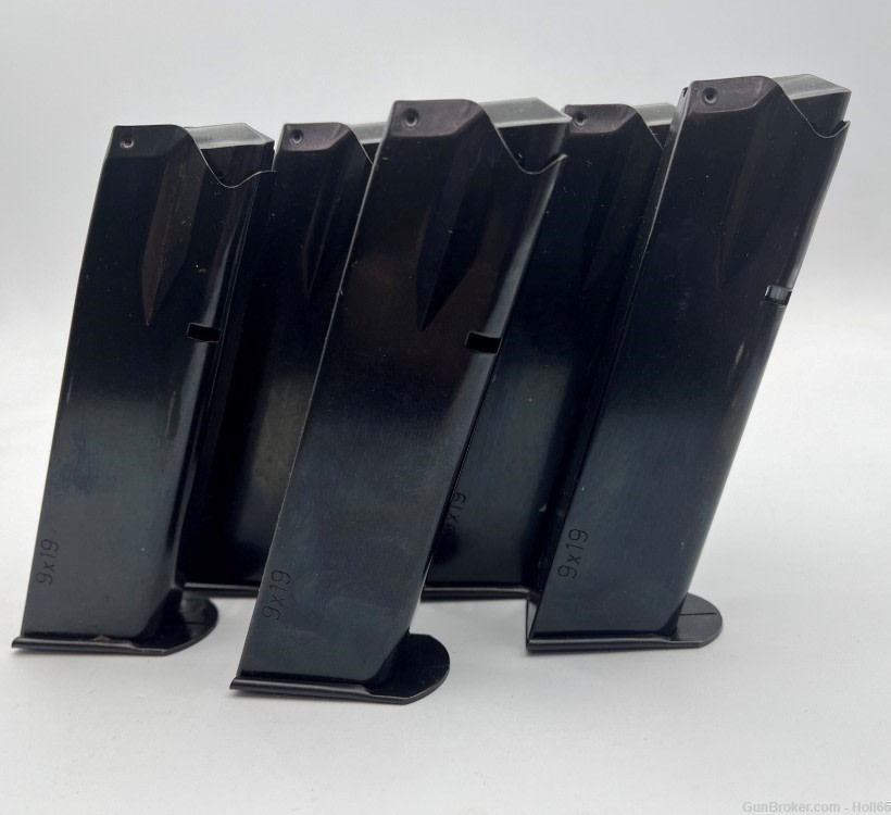Pack of 6 CZ75 Full Size Jericho Tanfoglio 9MM Magazine 10 Round Steel Mag-img-4