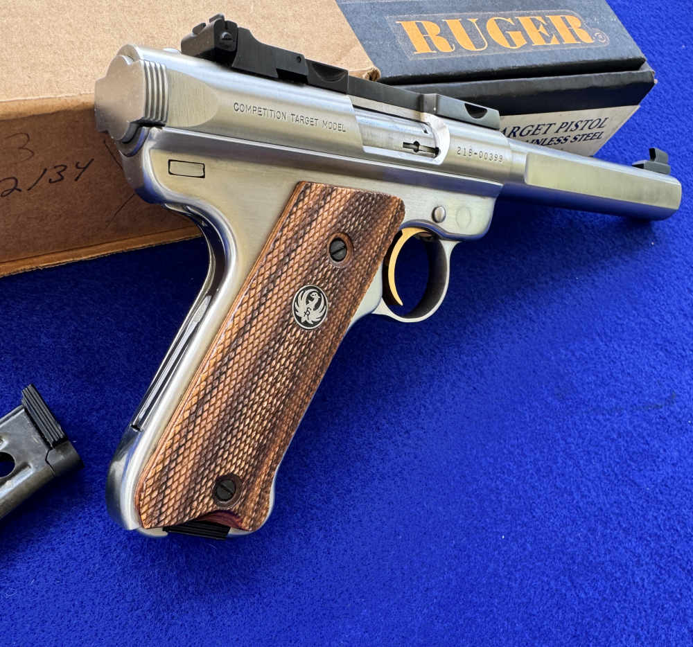 LNIB 1992 Ruger Mk II Competition Target Model Stainless Scope Rings-img-8