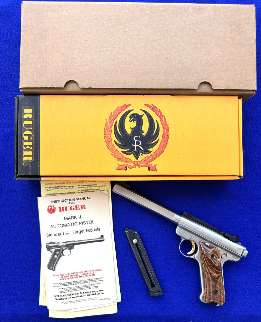 LNIB 1992 Ruger Mk II Competition Target Model Stainless Scope Rings-img-1