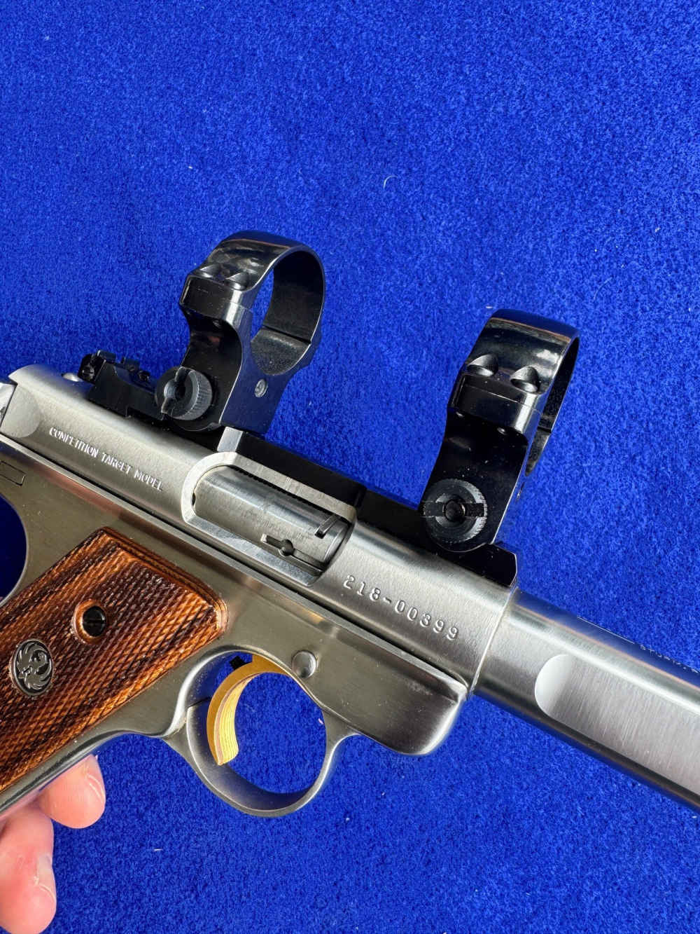 LNIB 1992 Ruger Mk II Competition Target Model Stainless Scope Rings-img-40