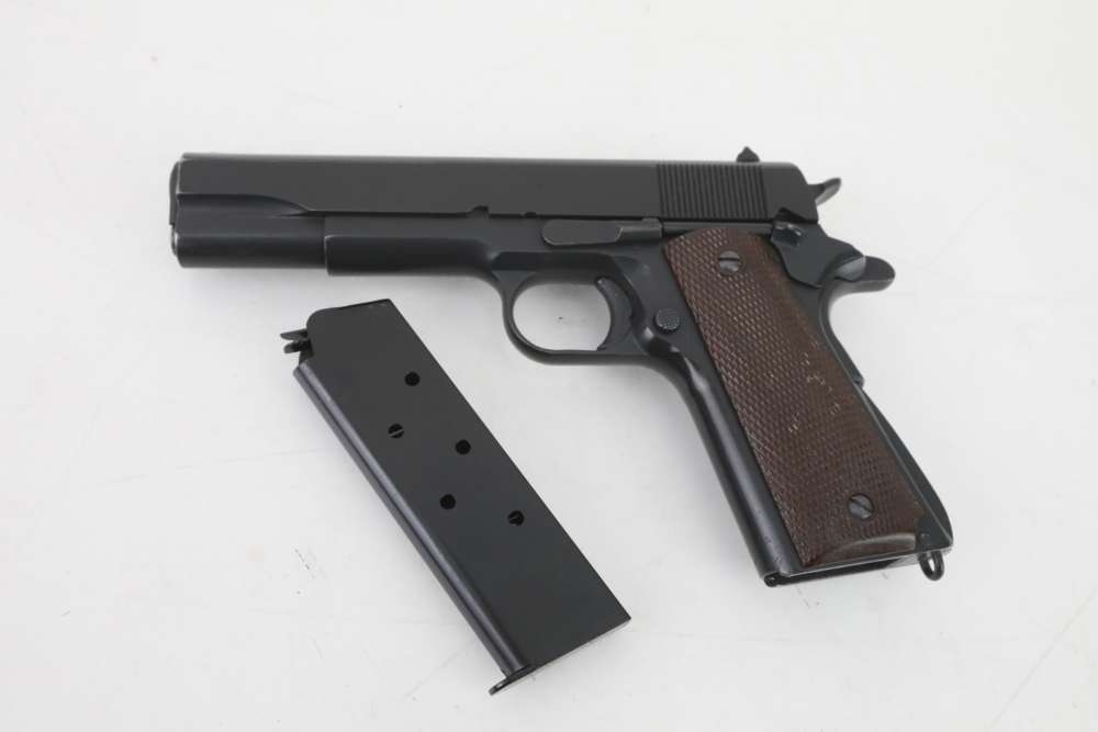 Ithaca 1911A1 .45 ACP 5" U.S. Property 1944 WW2 C&R RARE with NO RESERVE!-img-0