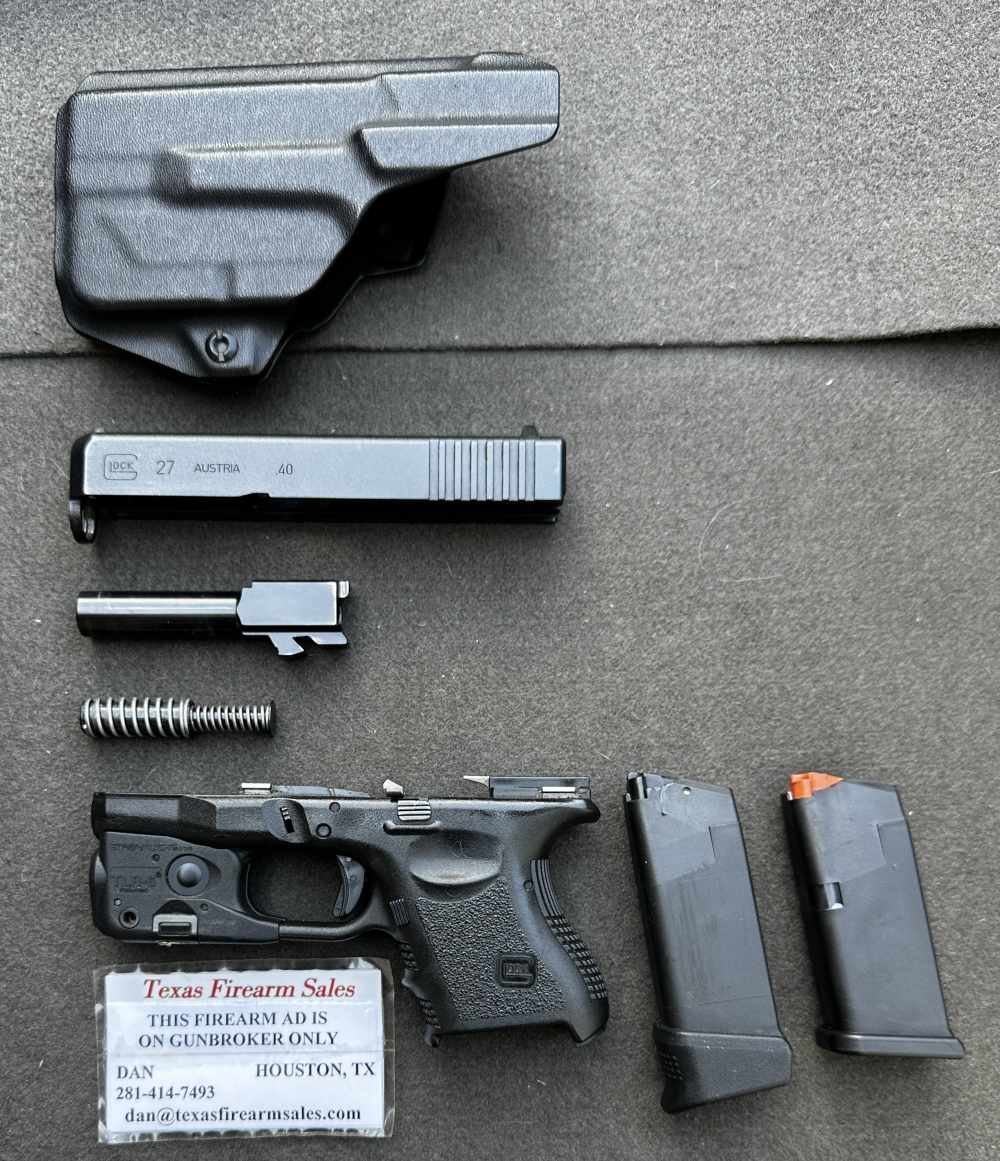Glock 27 Gen 3 .40 S&W, Streamlight TLR-6 Light & Laser, Holster-img-24