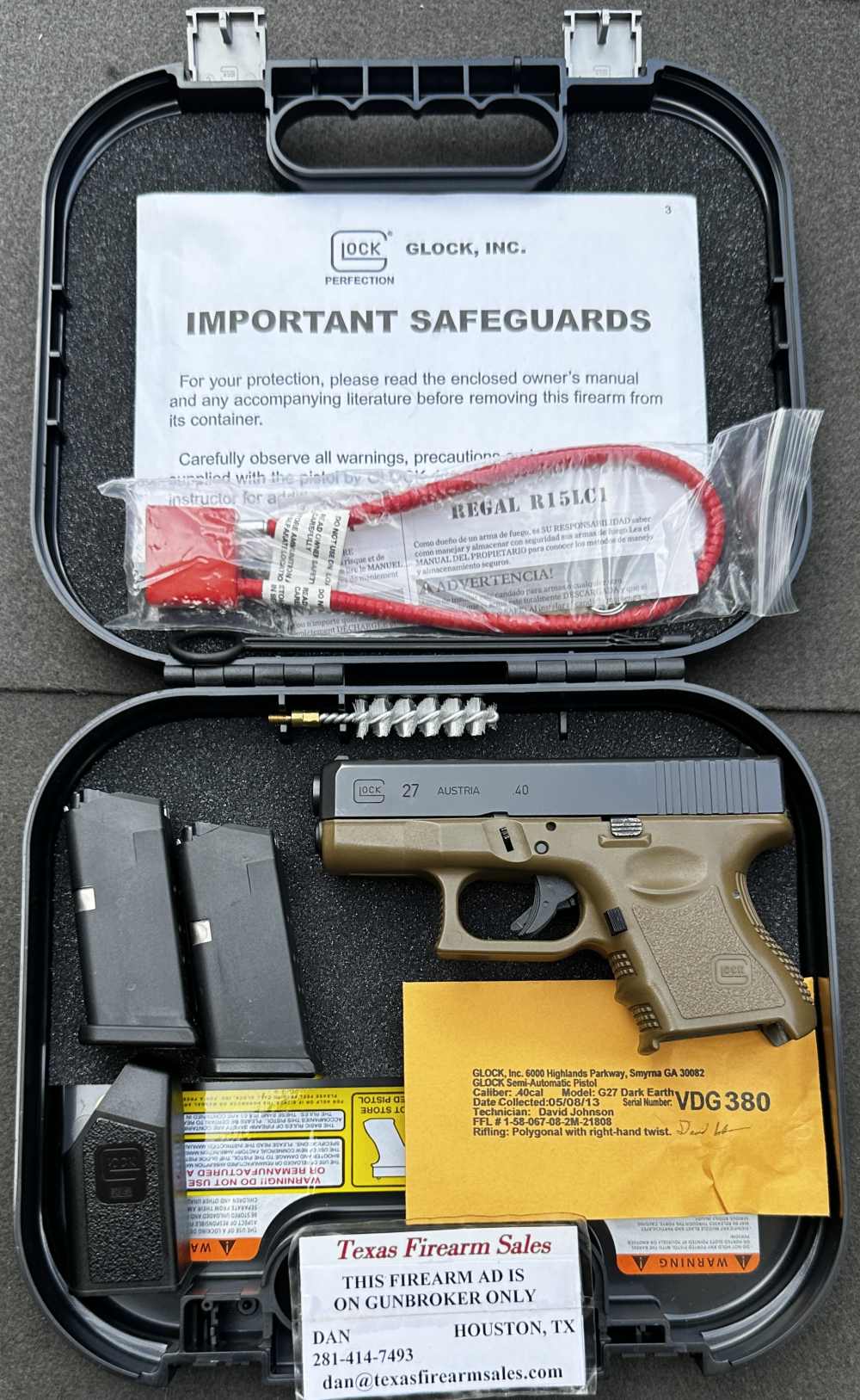 Glock 27 Gen 3 .40 S&W, Flat Dark Earth, Discontinued-img-40