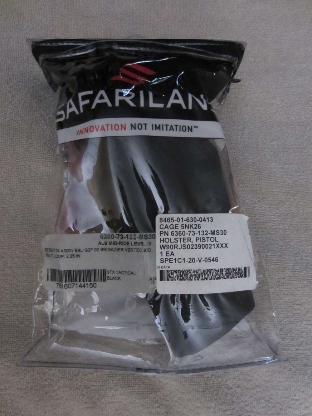 Safariland Beretta M9 92 92F ALS Mid-Ride Level 3 Holster Left Hand-img-0
