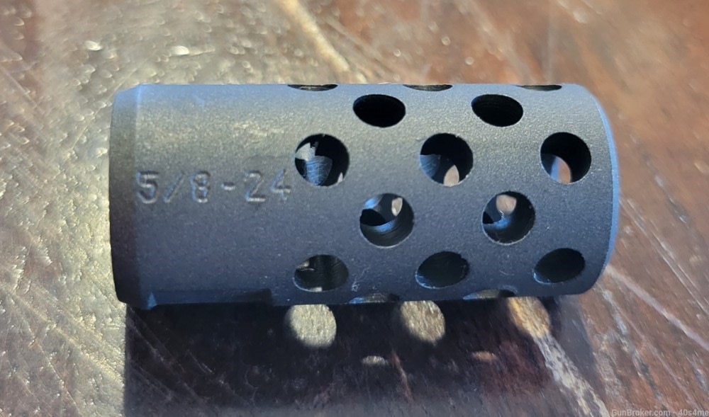30 Cal muzzle brake 5/8-24 grey ceracote Ruger American Gen2-img-0