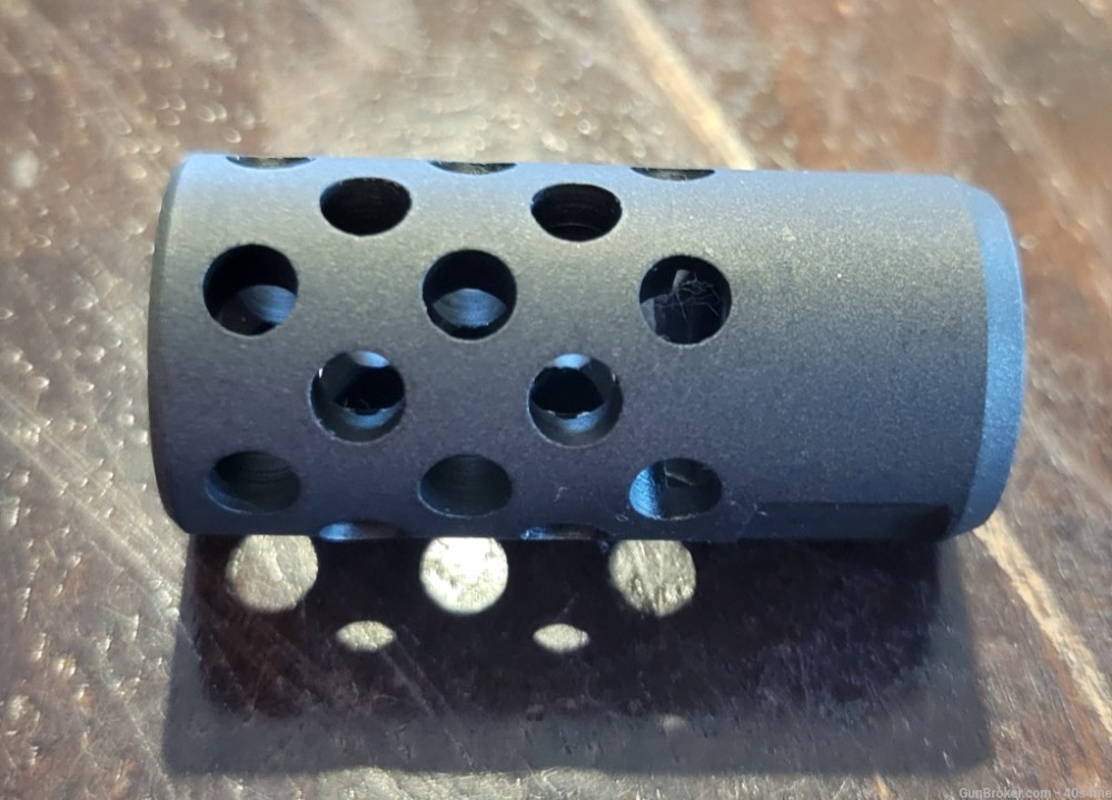 30 Cal muzzle brake 5/8-24 grey ceracote Ruger American Gen2-img-1